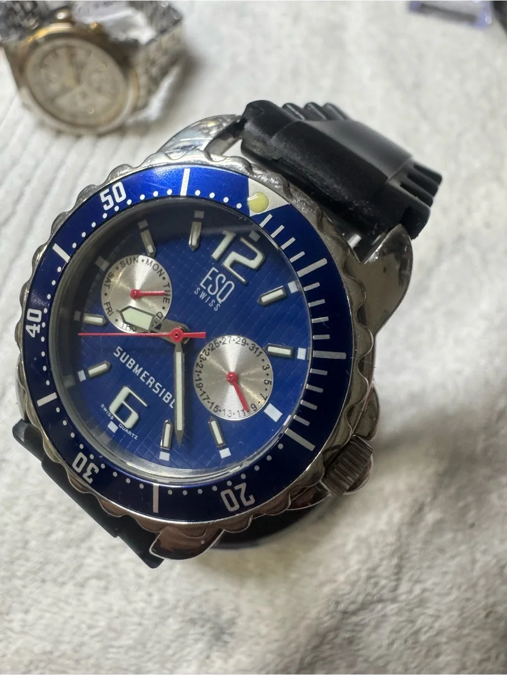 ESQ Swiss Submersible Men's Blue Dive Watch